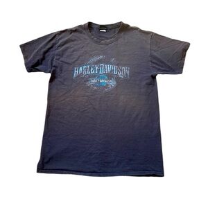 VINTAGE WELL WORN HD VOIGT HARLEY DAVIDSON ALBERTA CANADA COTTON T-SHIRT UNISEX